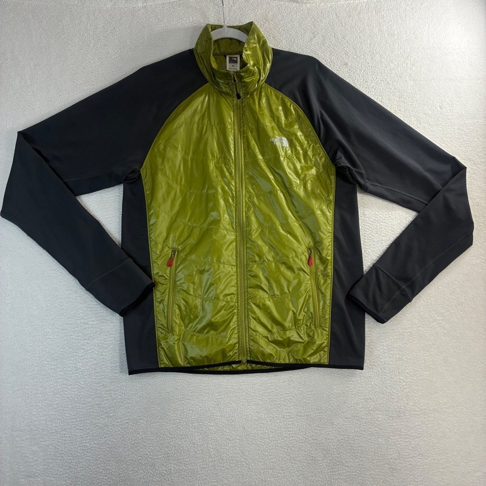 North Face Flight Series Jacket Men M Green Gray PrimaLoft Lightweight Quilted
